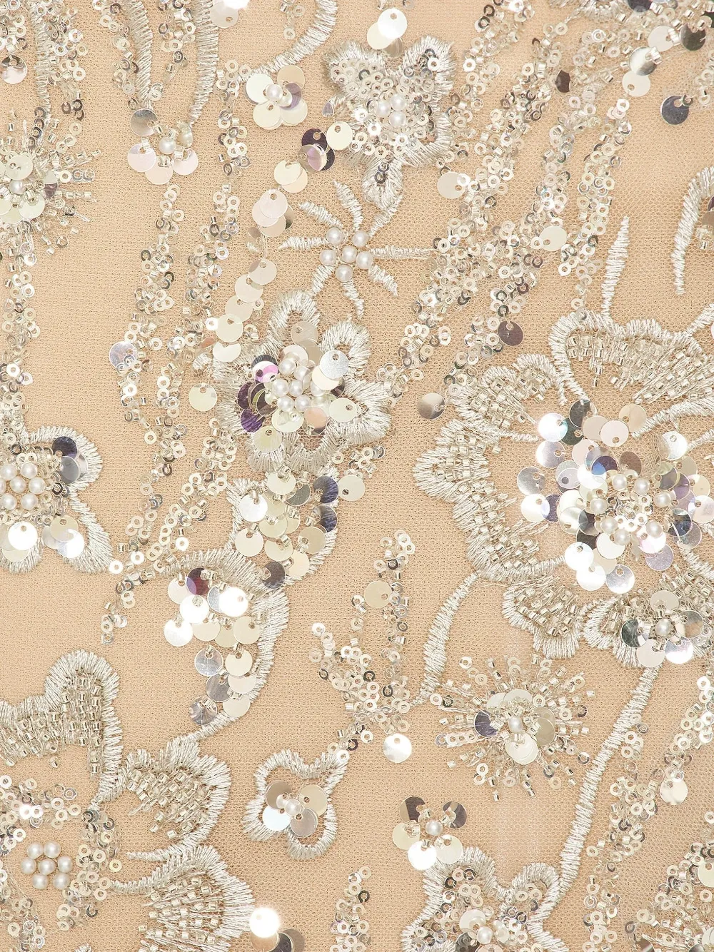 Bronx And Banco Violet Sequin-embellished Maxi Dress In Neutral