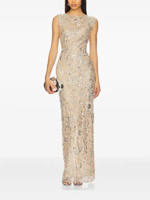 Bronx and Banco Violet sequin-embellished maxi dress