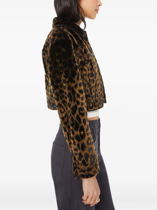 MOTHER The Short Stack Leopard Jacket | Brown | FARFETCH JO