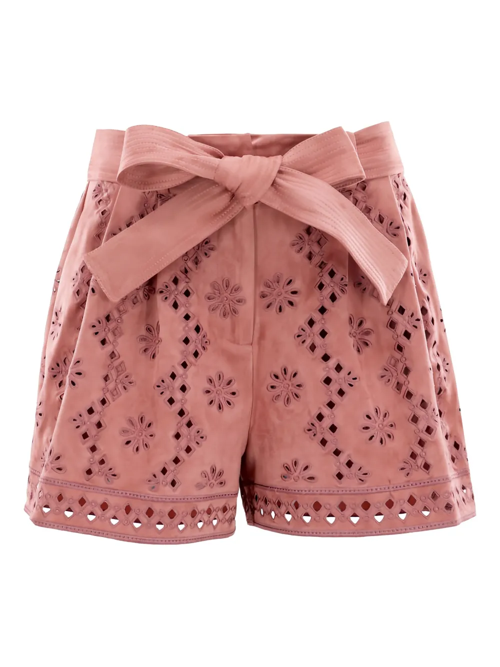Christy Lynn Bennet eyelet tie shorts | Pink | Image 1