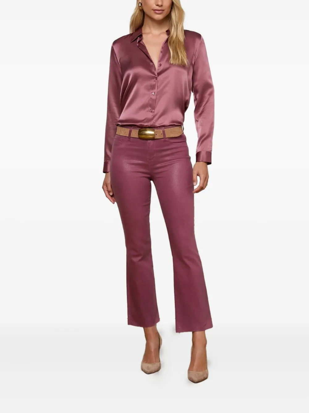 L'Agence Kendra high-rise flare jeans - Roze
