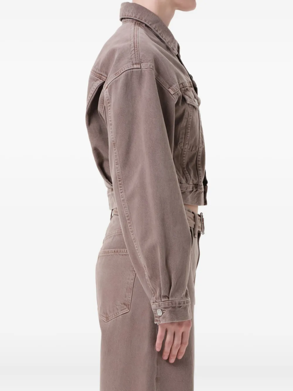 AGOLDE Radley jack met knopen Bruin