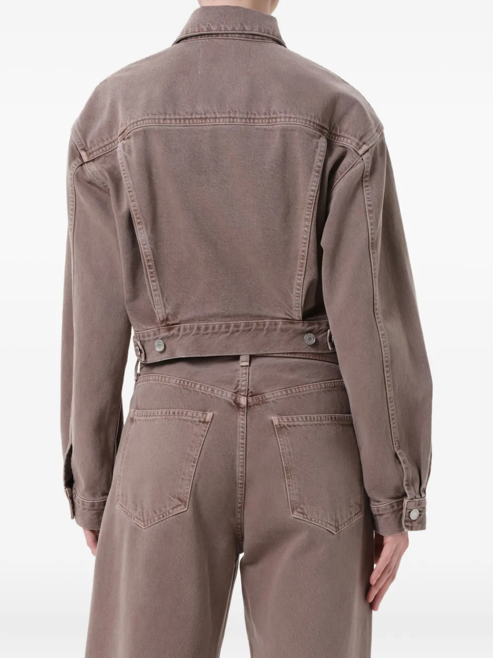 AGOLDE Radley jack met knopen Bruin