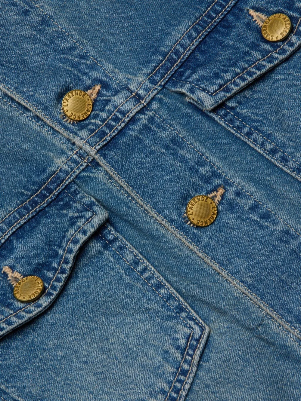 L'agence Vianney Hi-lo Buttoned Jacket In Blue