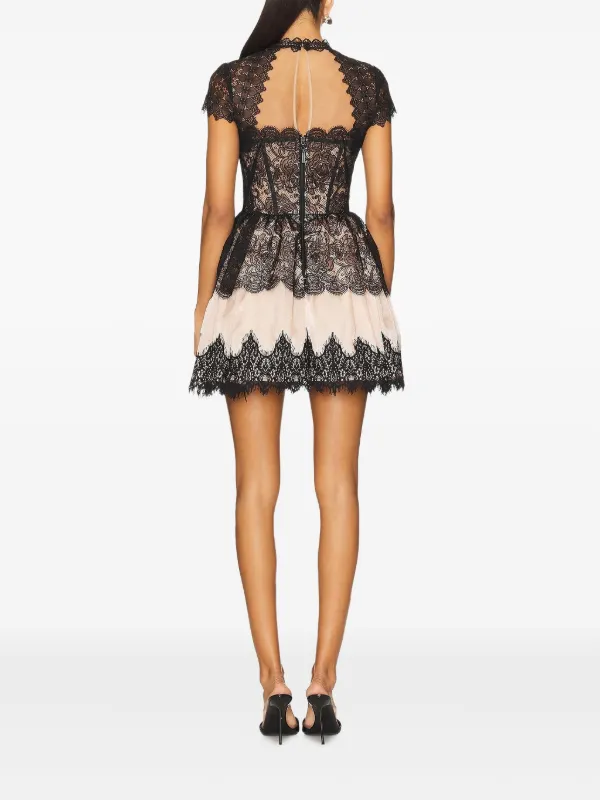 Bronx And Bronco Daphne Lace Mini Dress - Black Bronx And Bronco Daphne Lace Mini Dress - Black