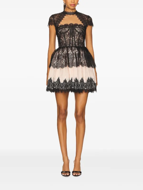 Bronx And Bronco Daphne Lace Mini Dress - Black