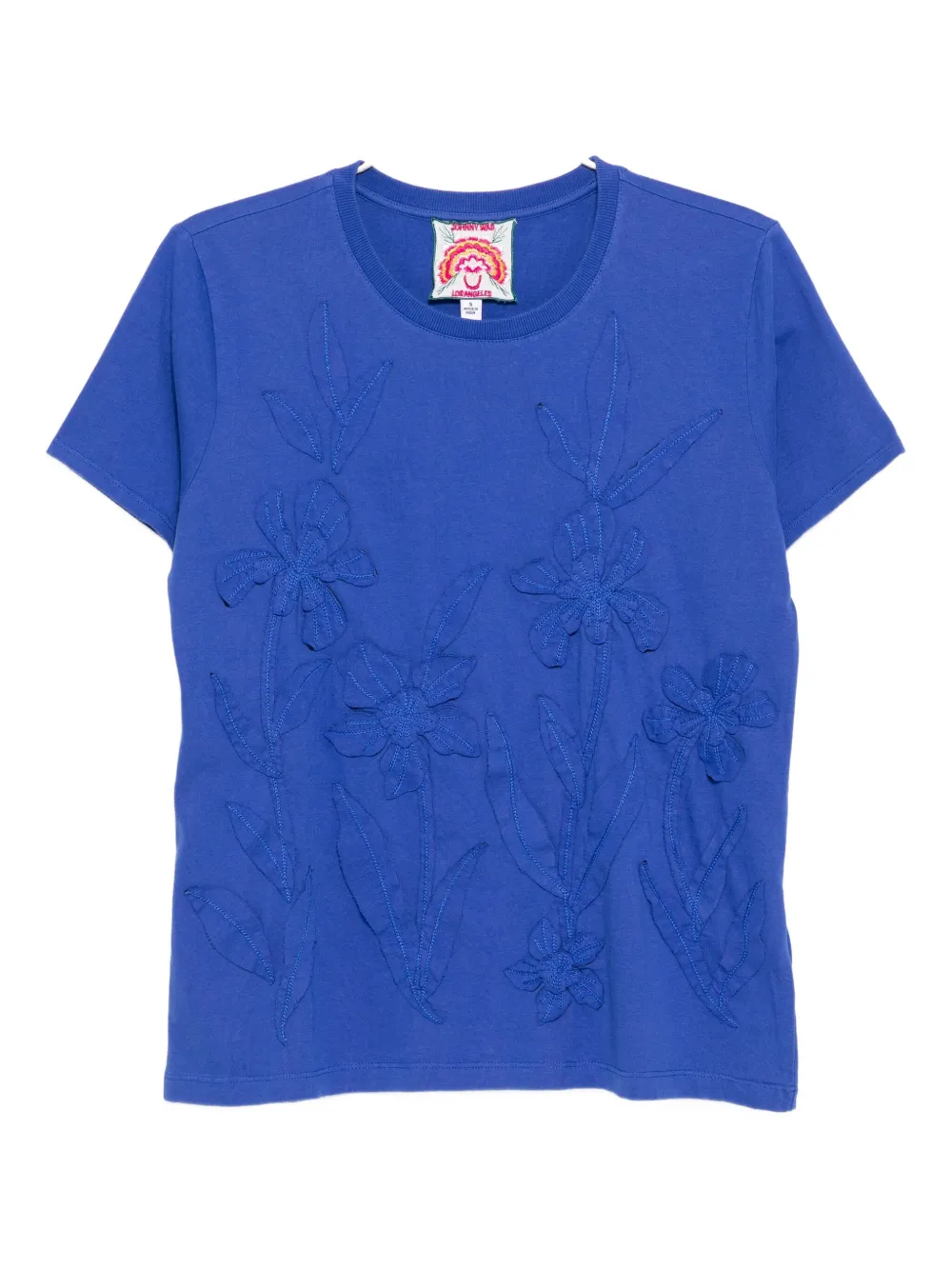 Johnny Was floral embroidered T-shirt - Blu