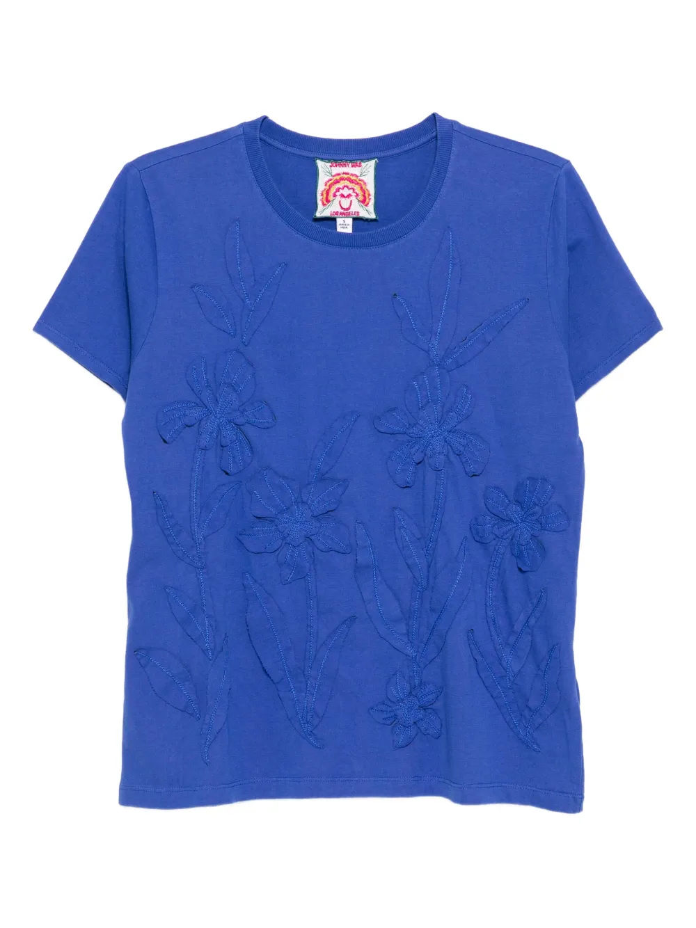 Johnny Was floral embroidered T-shirt | Blue | Image 1