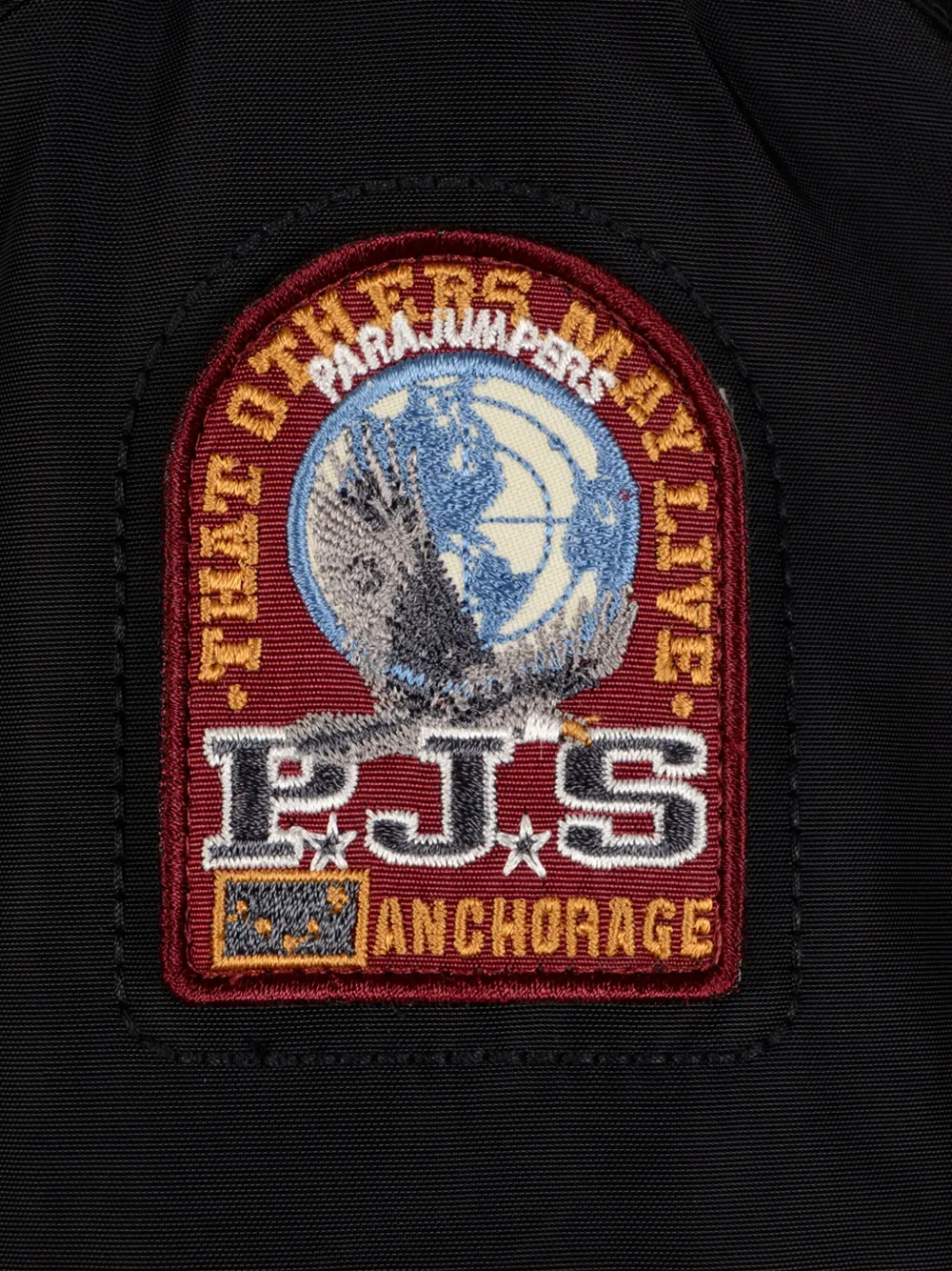 Parajumpers Gobi Logo-patch Hooded Jacket In Black