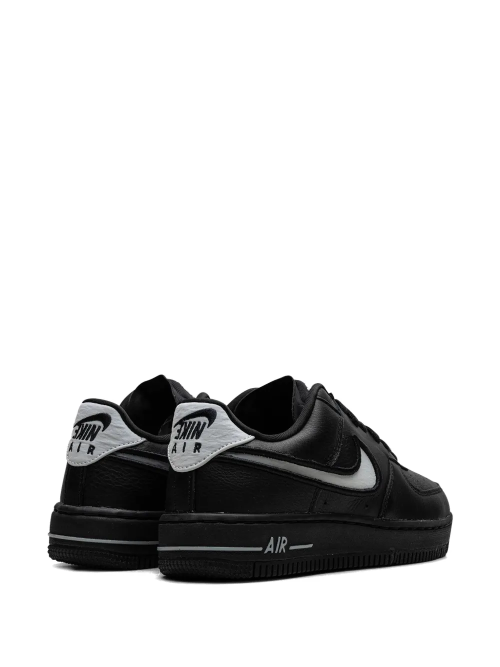 Nike Air Force 1 Low Leather Sneakers In Black