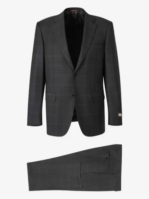 Canali traje con botones y motivo de cuadros