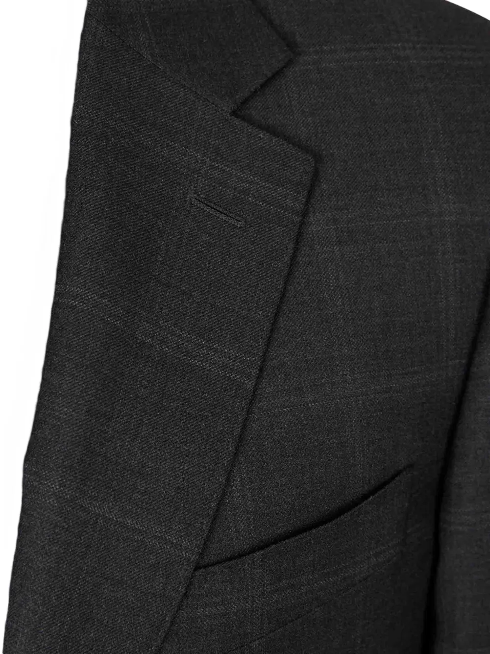 Canali Check-pattern Single-breasted Suit In Black