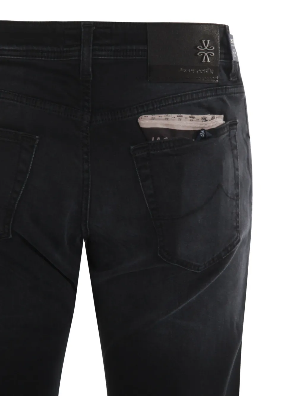 Jacob Cohën Jeans met zakdetail en riemlussen Zwart