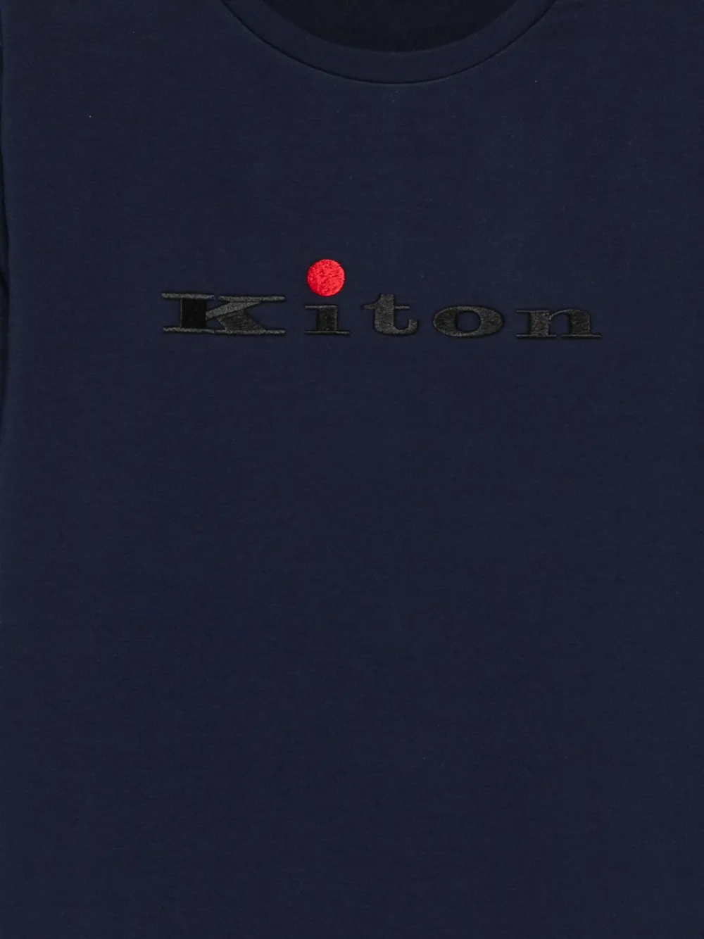 Kiton Sweater met geborduurd logo Blauw