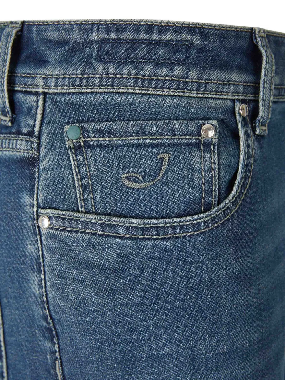 Jacob Cohen Logo-patch Denim Jeans In Blue