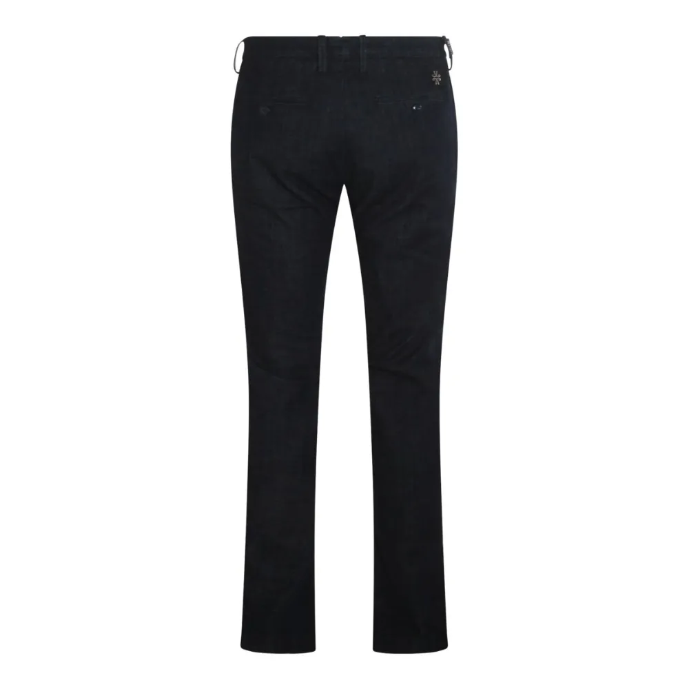 Jacob Cohen Straight Trousers With Pockets And Belt Loops In Blue