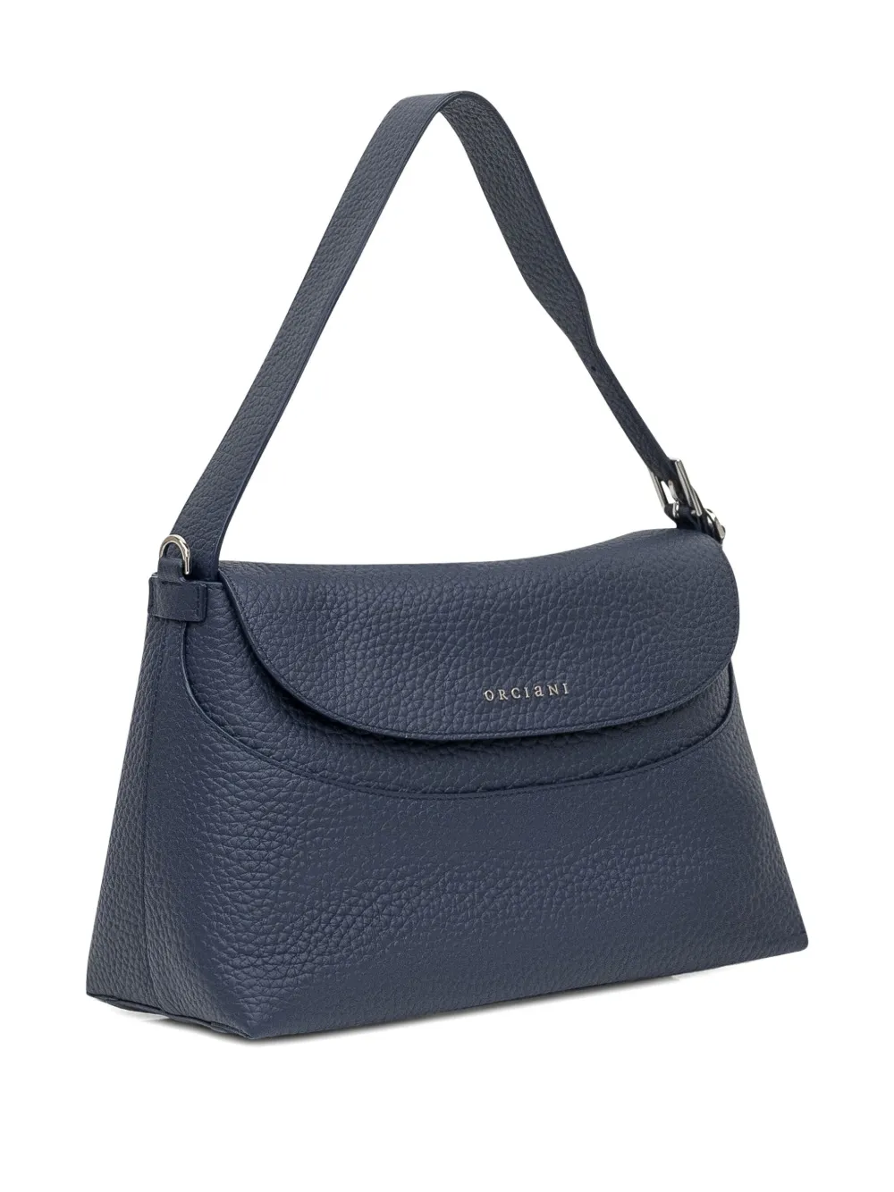 Orciani Nana Pebble-leather Shoulder Bag In Blue