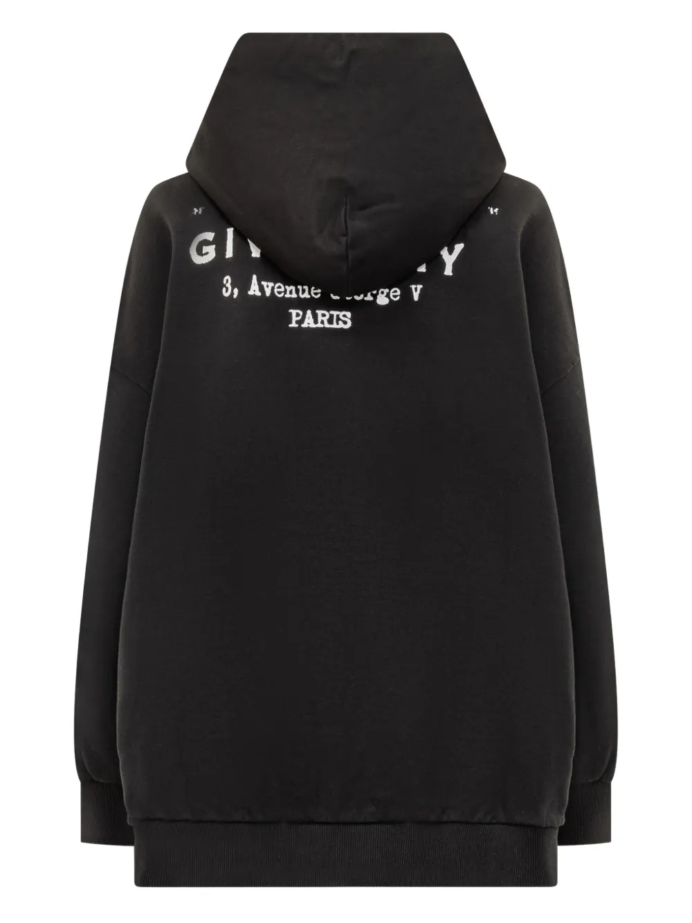Givenchy Logo Printed Oversized Hoodie In Black