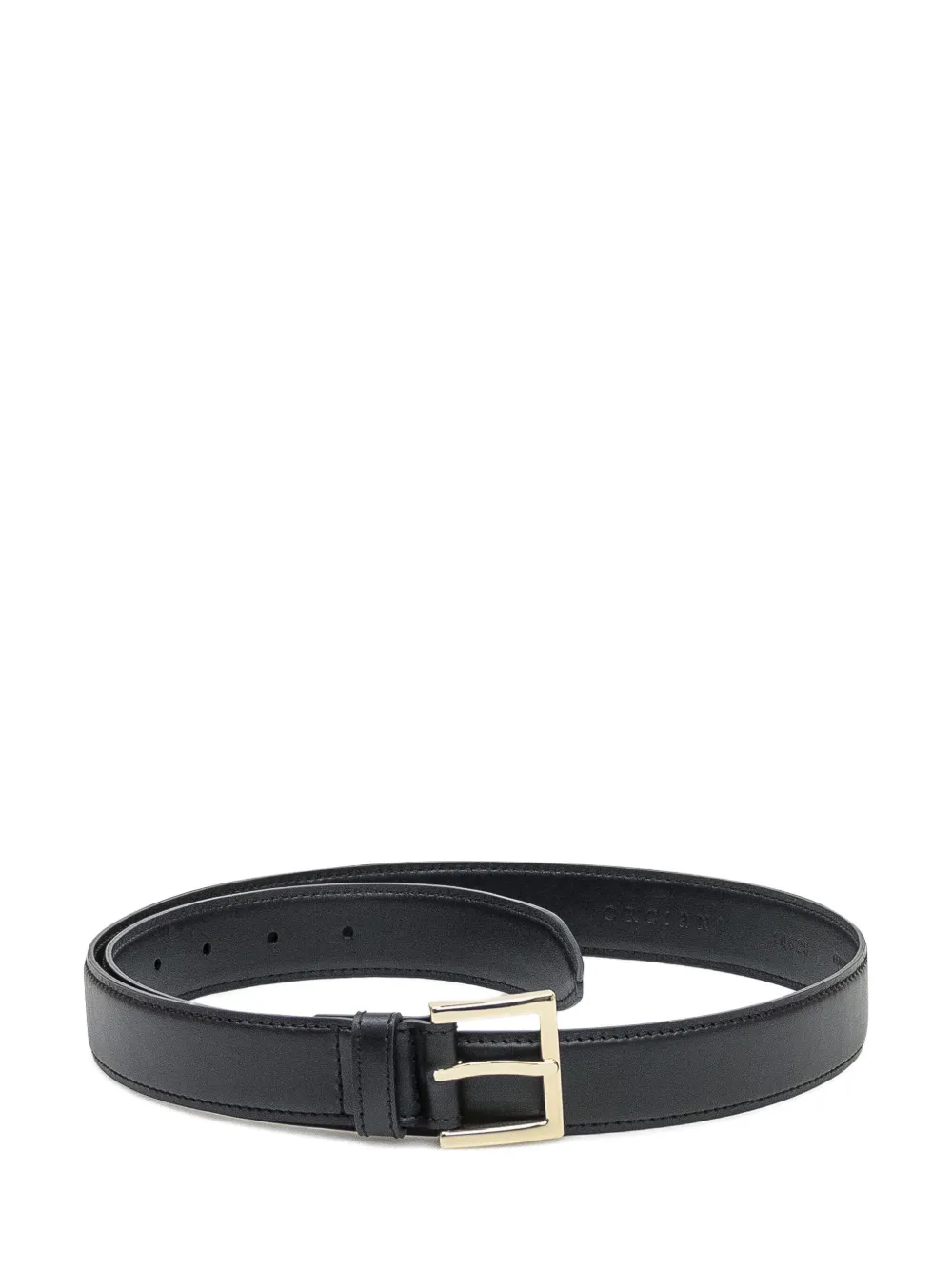 Orciani leather buckle belt - Zwart