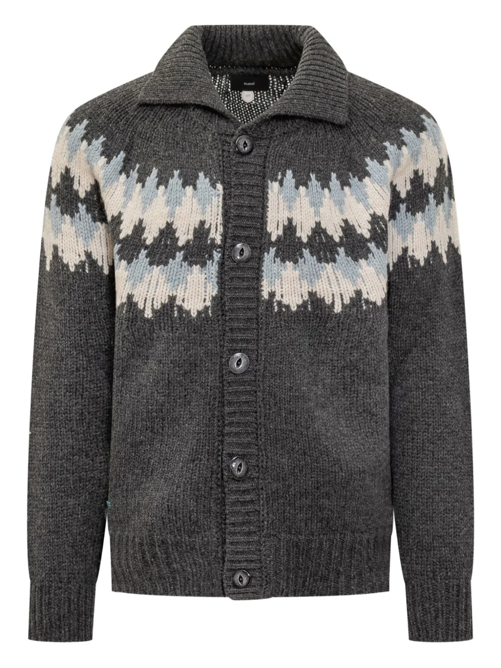 Alanui Sweet Winter Fair Isle-pattern button cardigan | Grey | Image 1