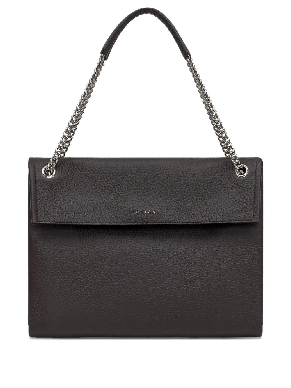 Orciani chain-strap leather shoulder bag | Brown | Image 1