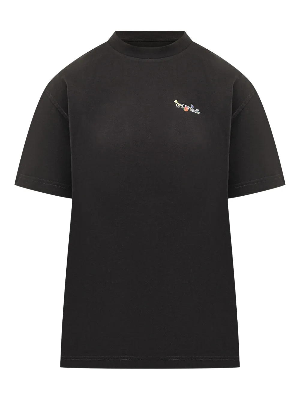 Off-White arrow floral print tee | Black | Image 1