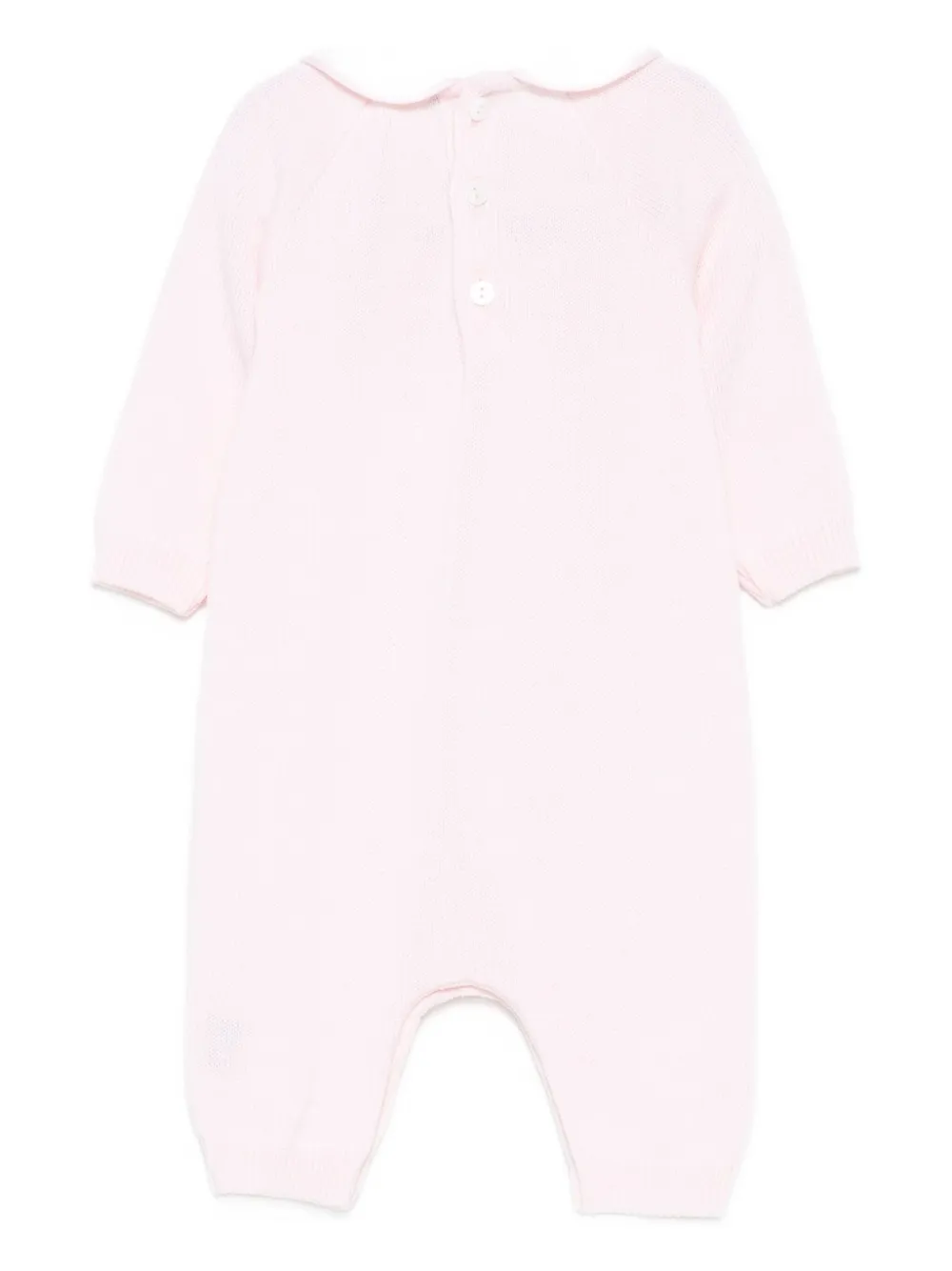Little Bear merino wool pajama - Roze