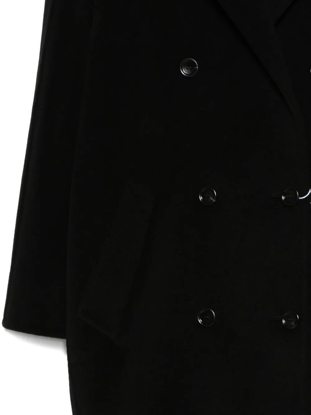 Max Mara Oversized Short Coat Kimono Sleeves In Black