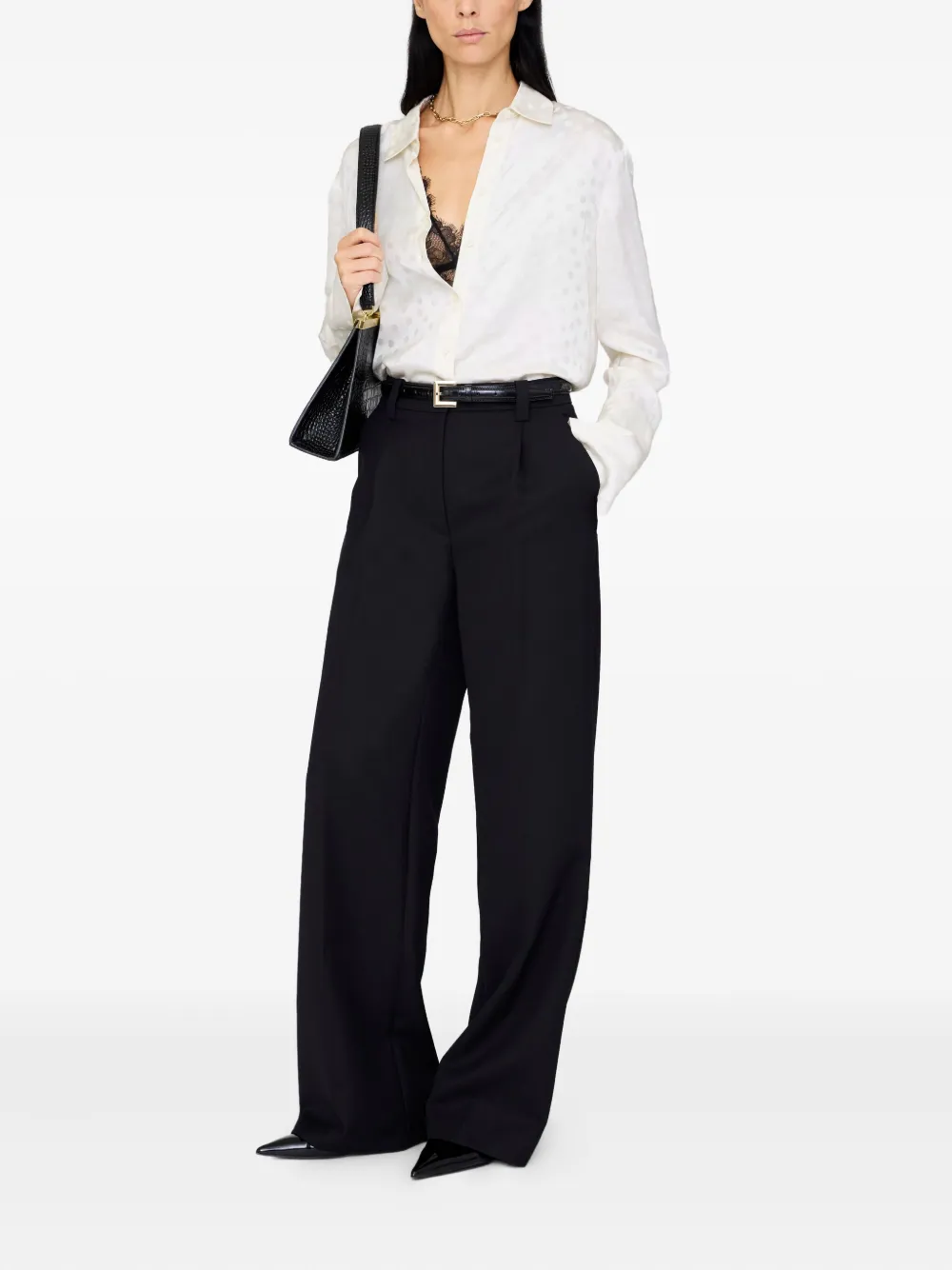 Anine Bing Amanda Shirt In Neutral