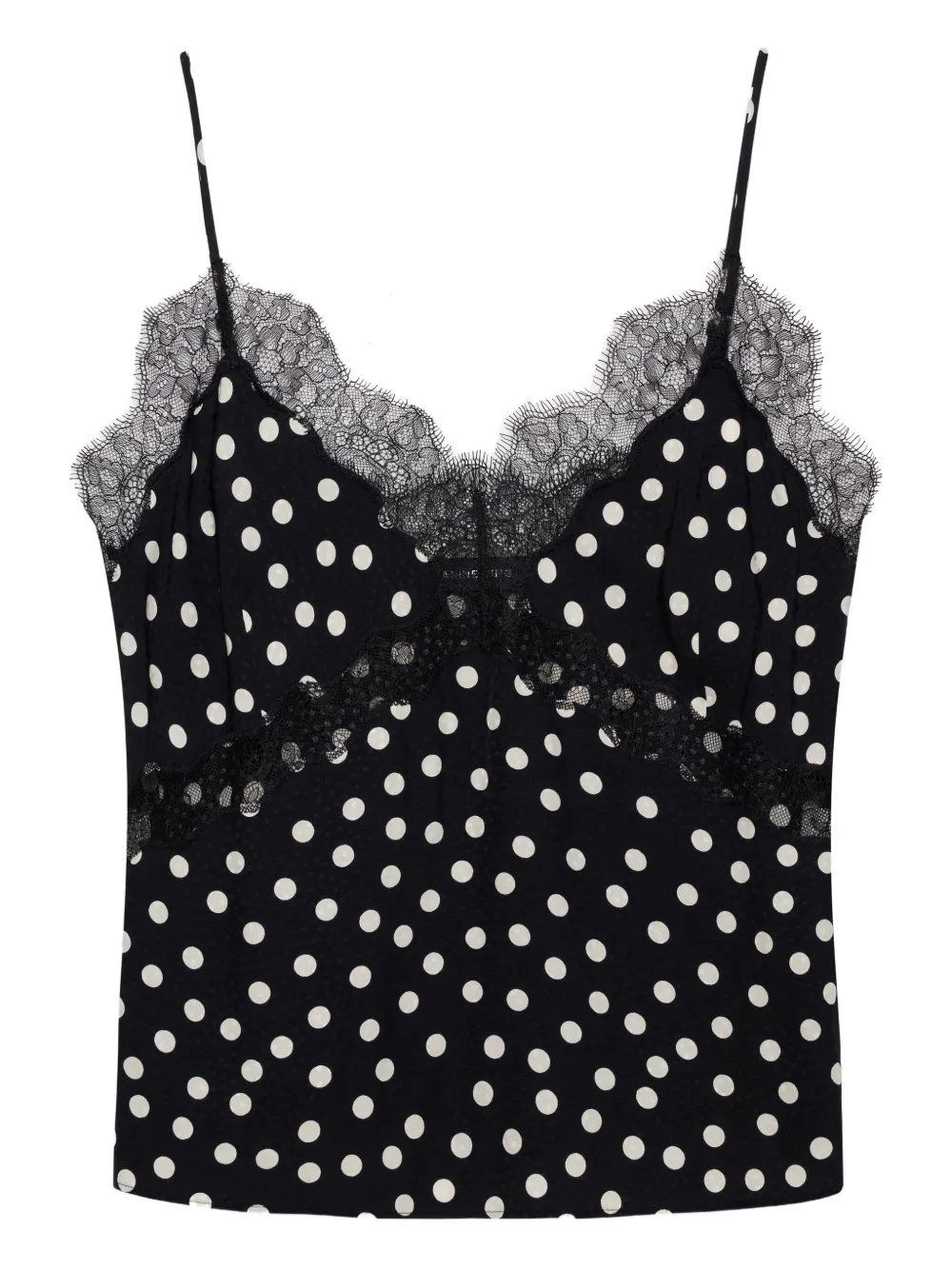 ANINE BING lace polka dot top | Black | Image 1