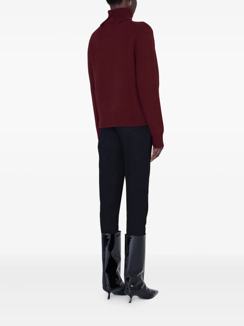 Anine Bing Red Sweaters In Burgundy