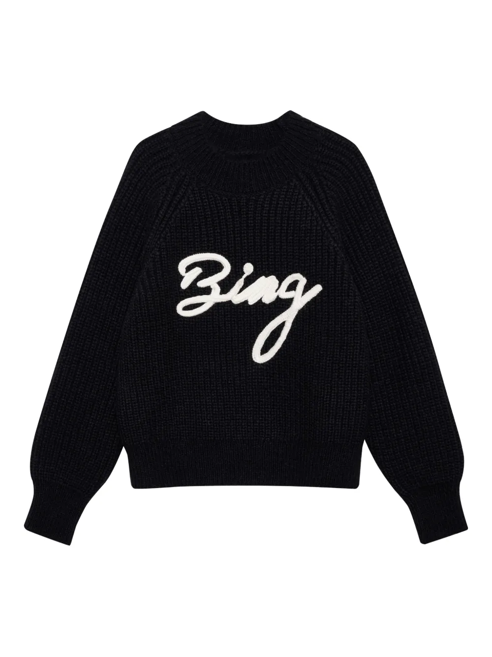 ANINE BING logo-embroidered sweater - Nero
