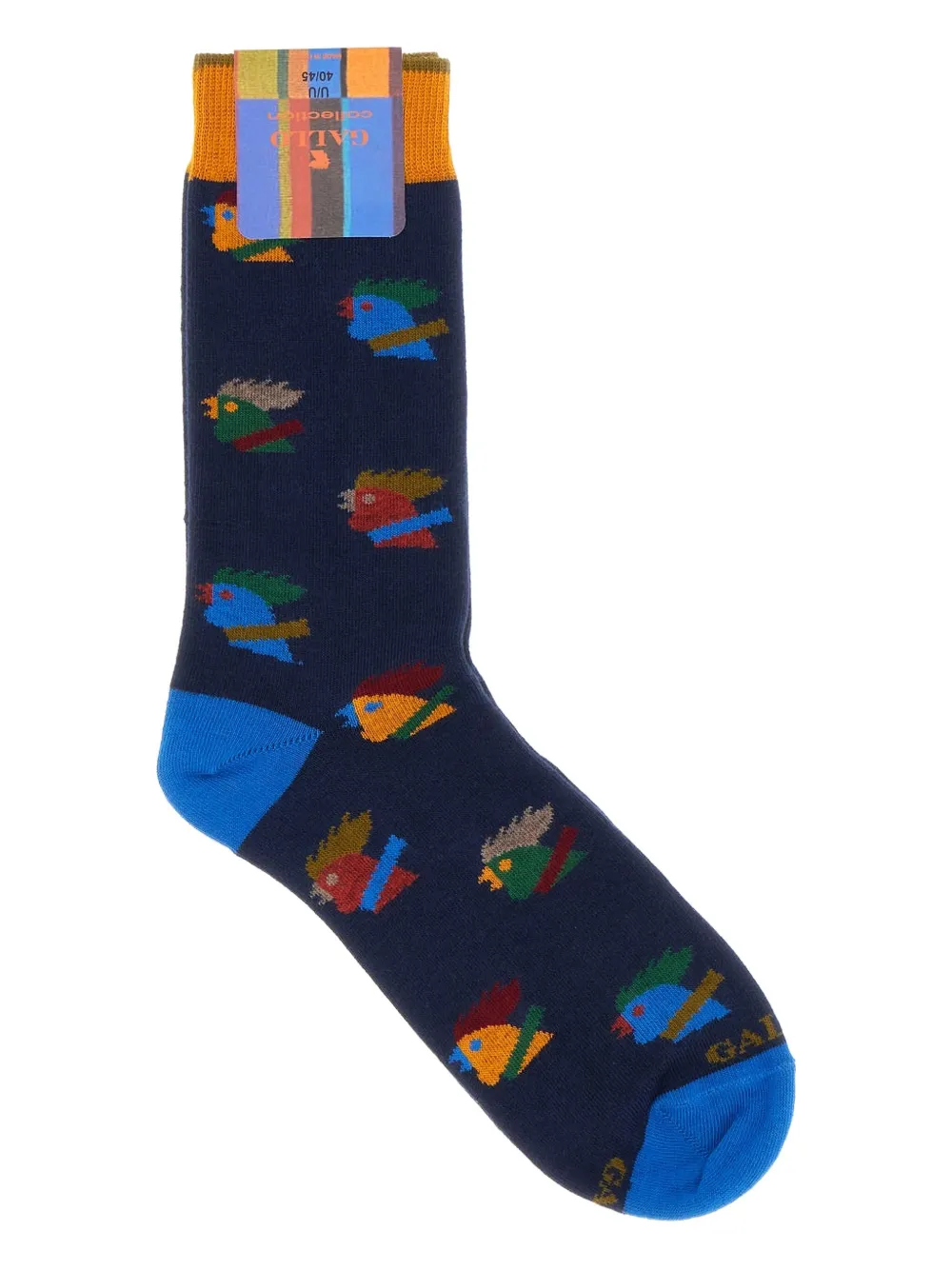 Gallo hen-motif socks | Blue | Image 1