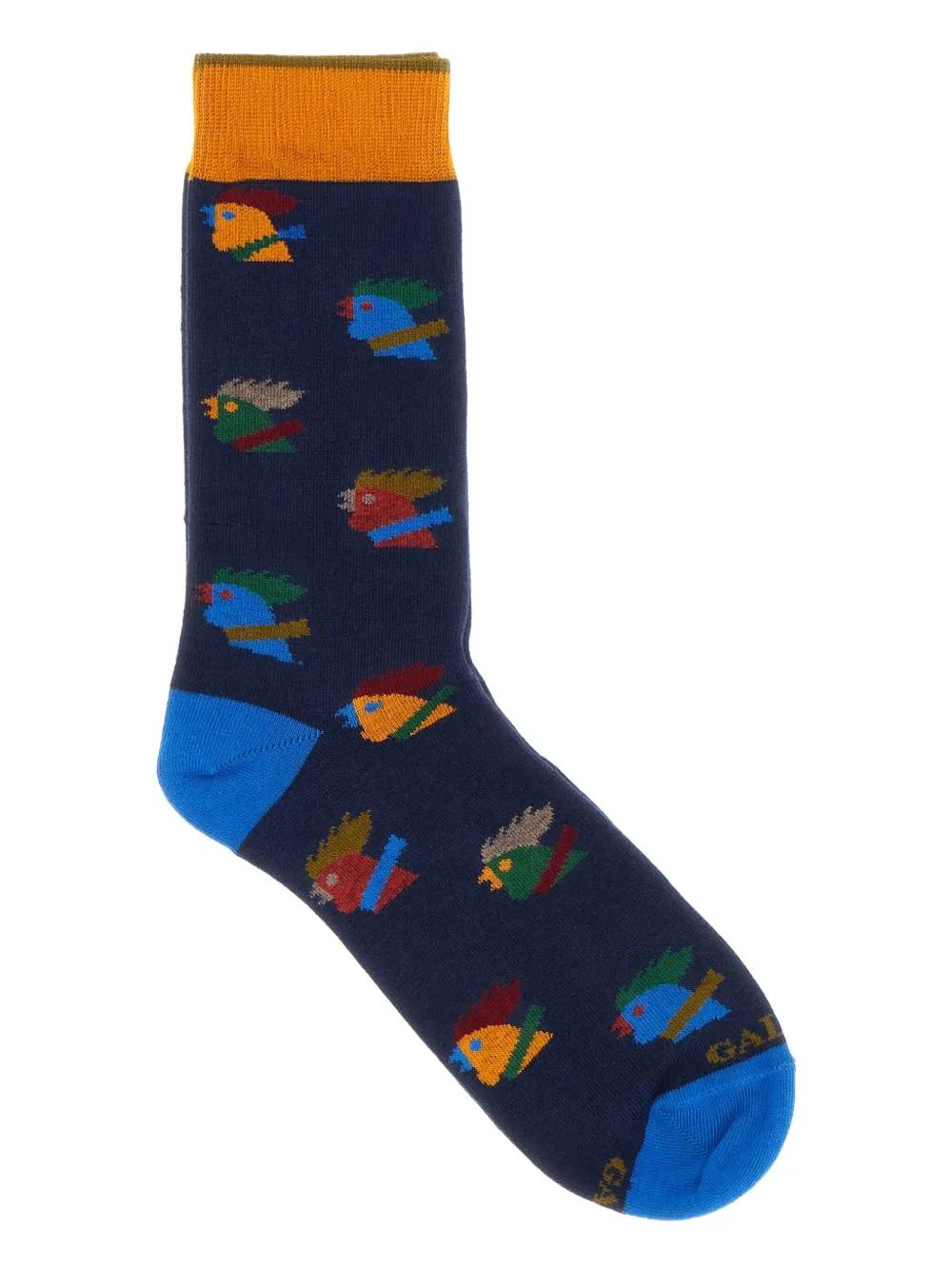 Gallo hen-motif socks | Blue | Image 1