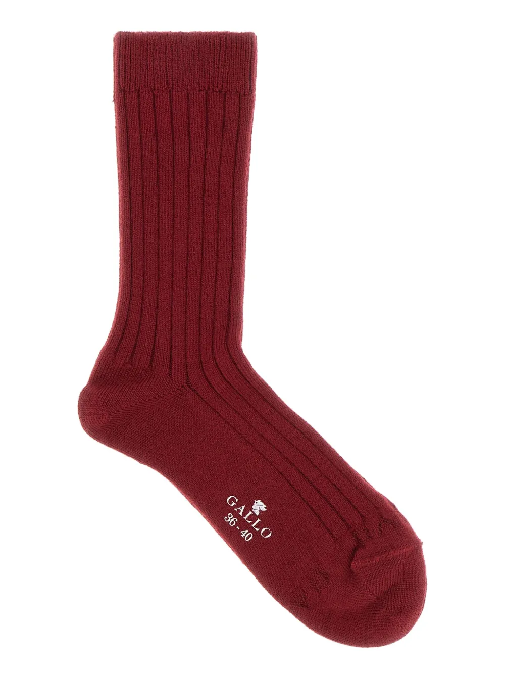 Gallo ribbed wool-blend socks - Rosso