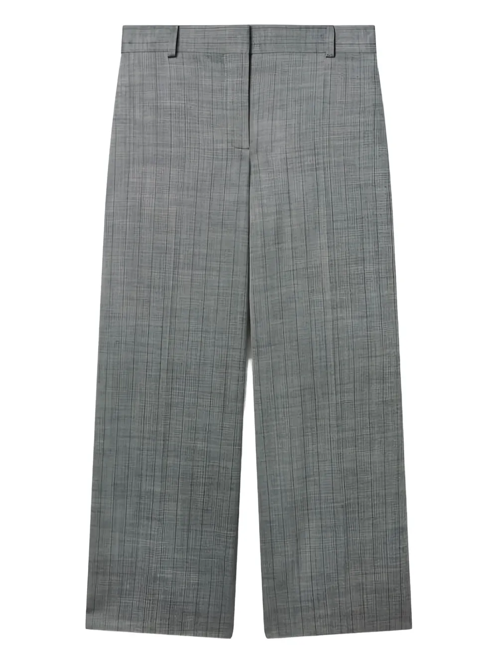 Stella Mccartney Wool Checked Trousers In Gold