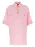 Valentino Garavani short-sleeves linen blouse - Pink