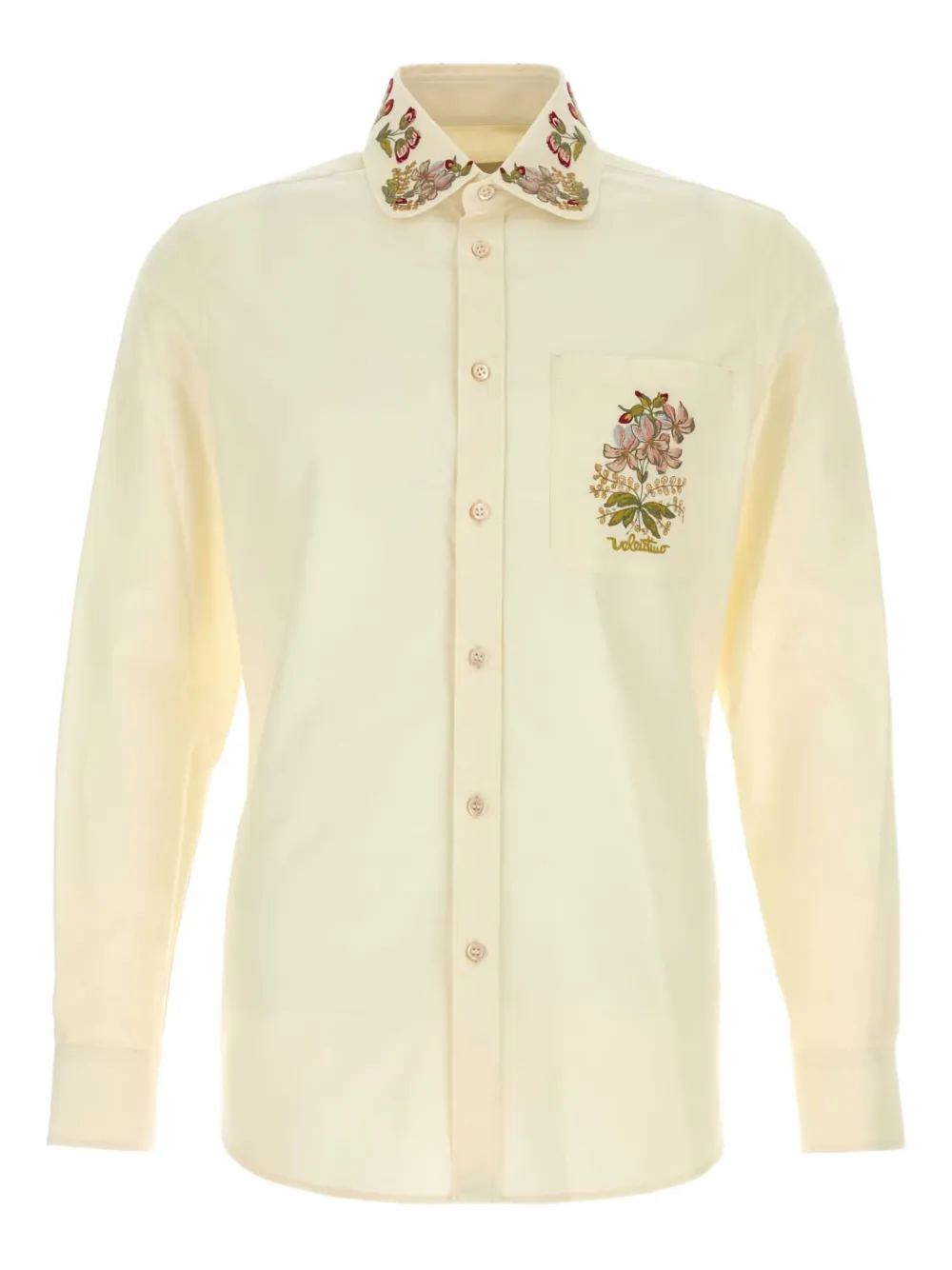 Valentino Garavani embroidered-logo cotton shirt | Yellow | Image 1