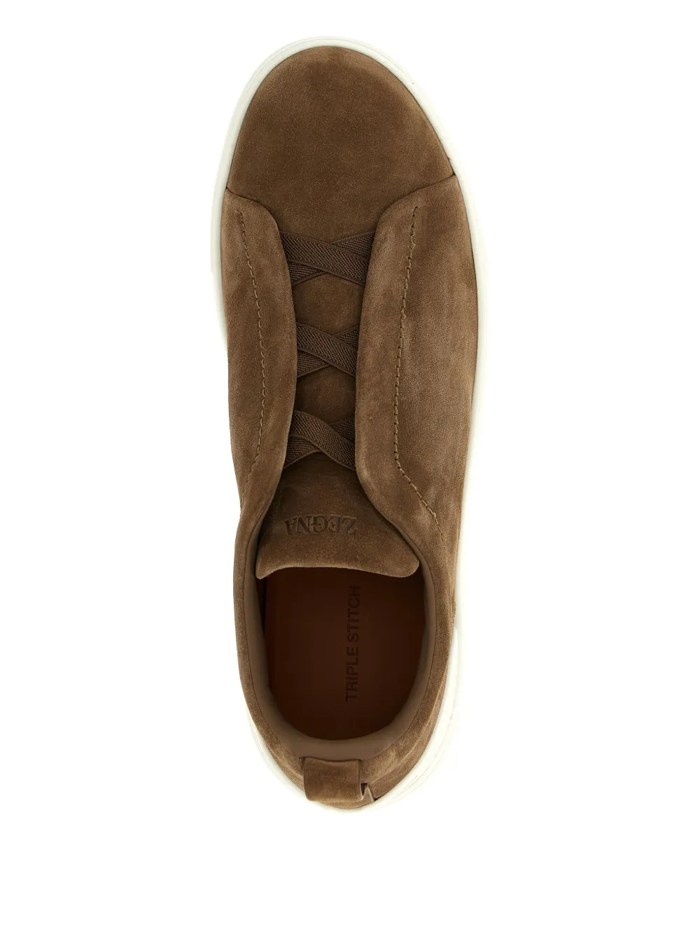 Zegna 'triple Stitch' Sneakers In Brown