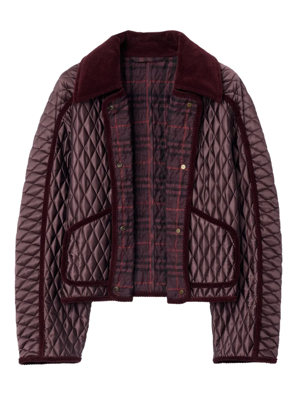 Burberry quilted corduroy-trimmed puffer jacket | Down Jackets | Image 2