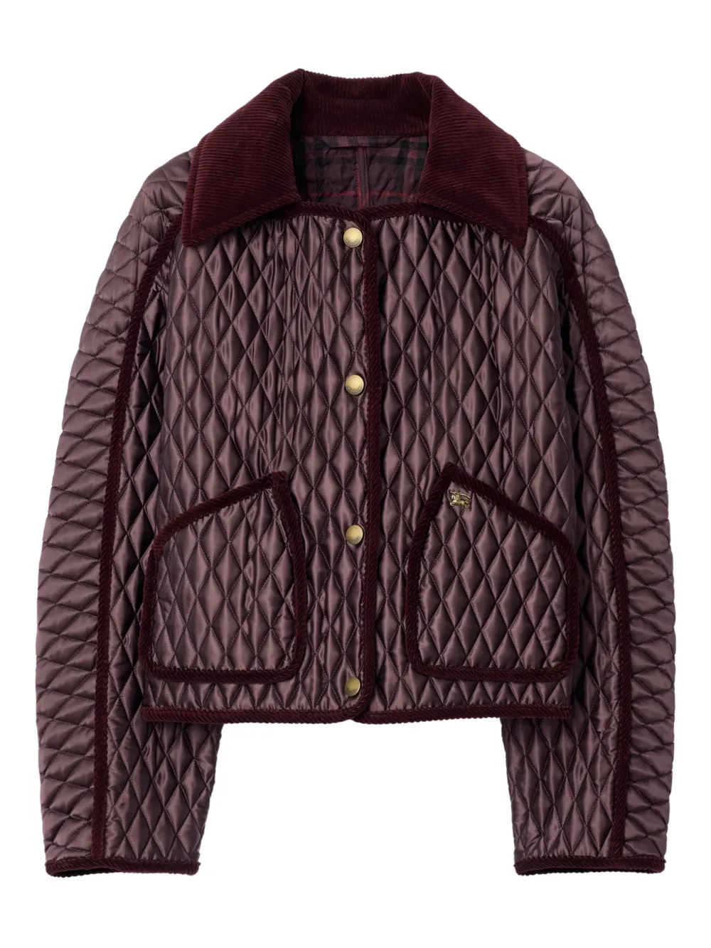 Burberry quilted corduroy-trimmed puffer jacket | Red | Image 1
