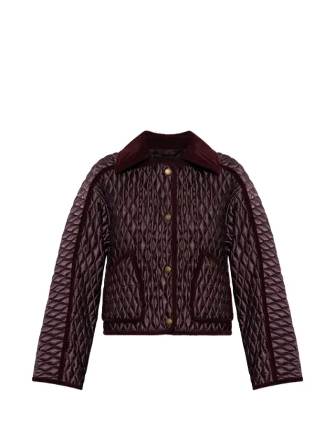 Burberry quilted corduroy-trimmed puffer jacket