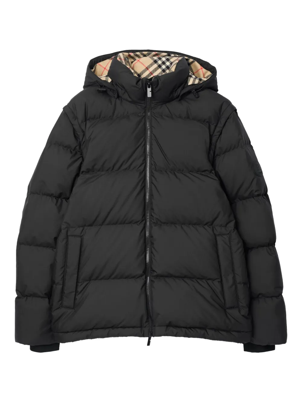 Burberry detachable-sleeve puffer jacket | Black | Image 1
