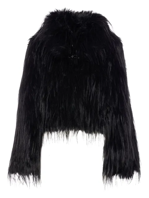 PINKO high-neck faux-fur jacket