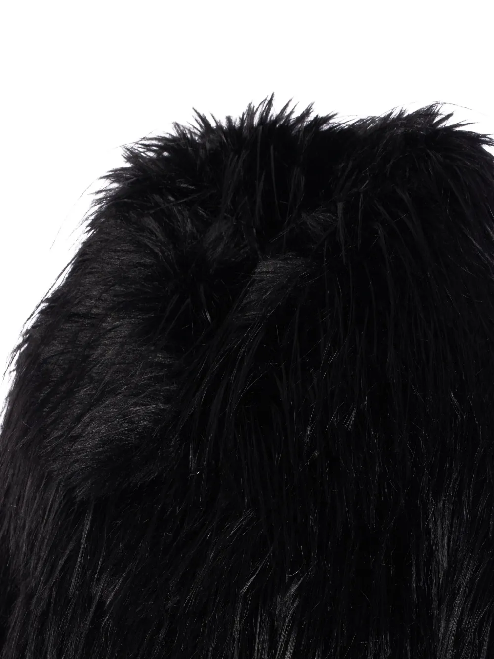 Pinko High-neck Faux-fur Jacket In Black