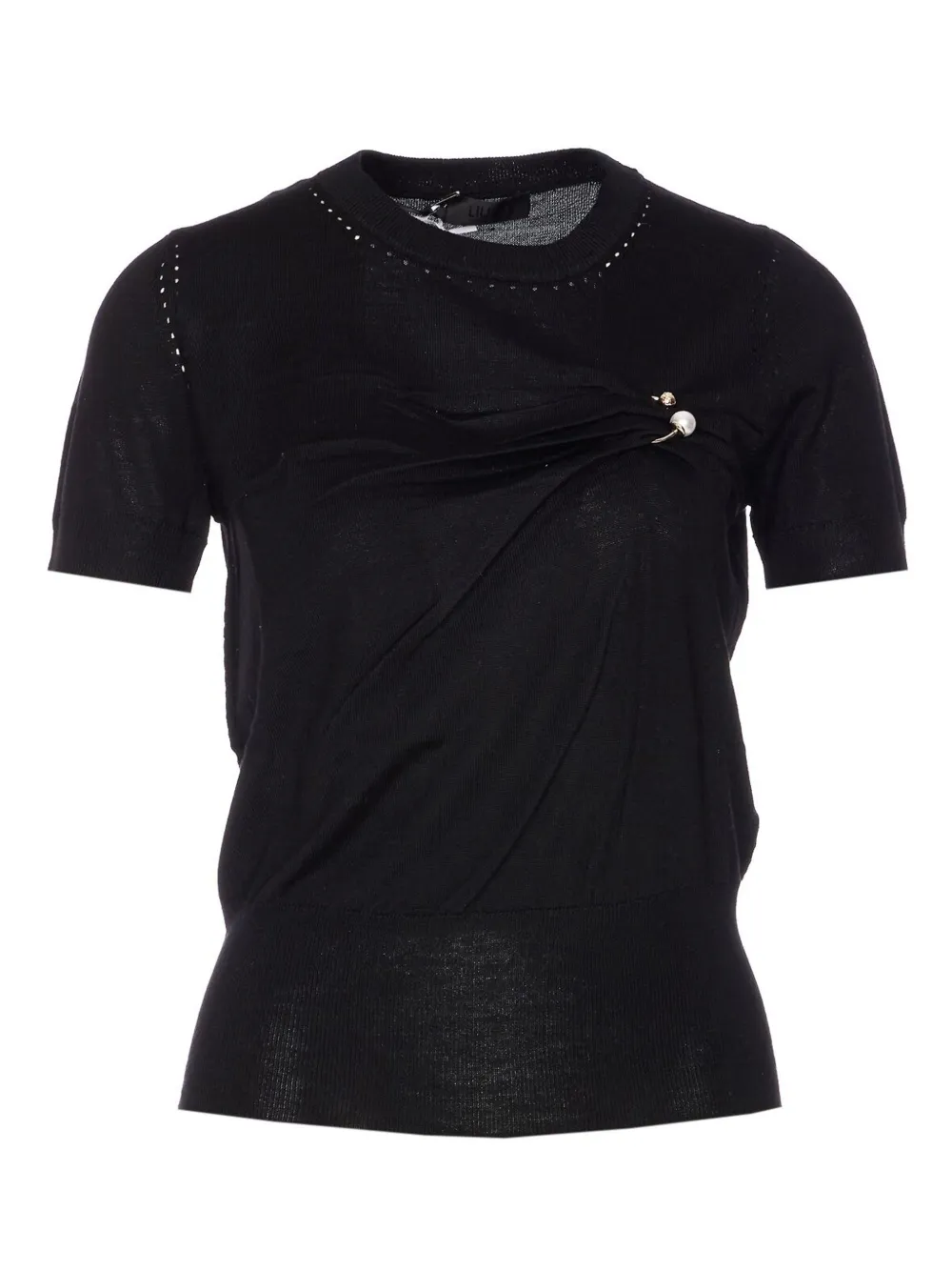 LIU JO faux-pearl-embellished top | Black | Image 1
