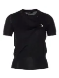 LIU JO faux-pearl-embellished top - Black