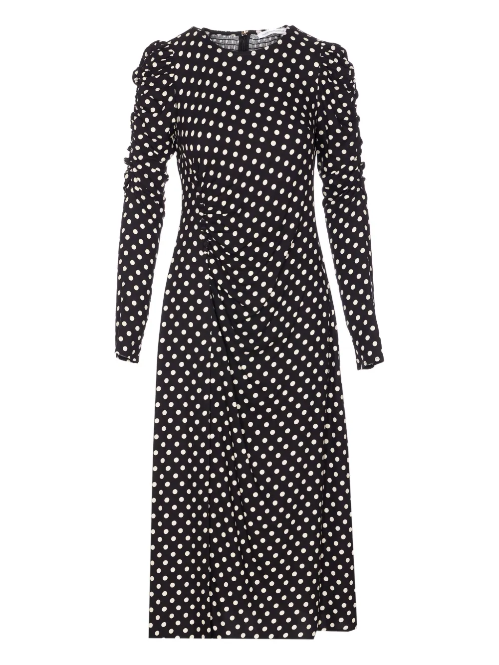 MAR DE MARGARITAS polka-dot ruched-sleeve dress | Black | Image 1