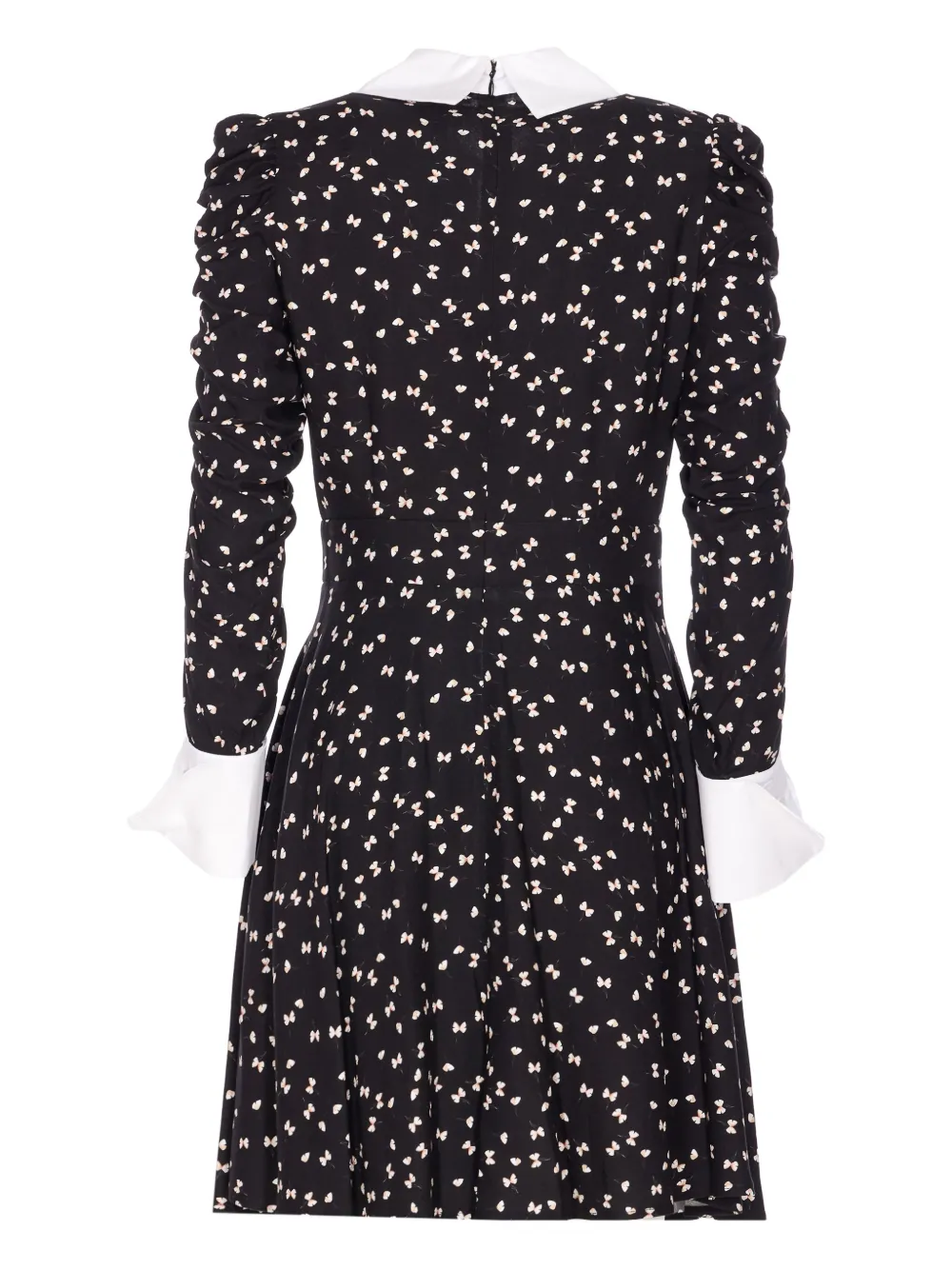 MAR DE MARGARITAS bows-print shirt-collar day dress - Zwart