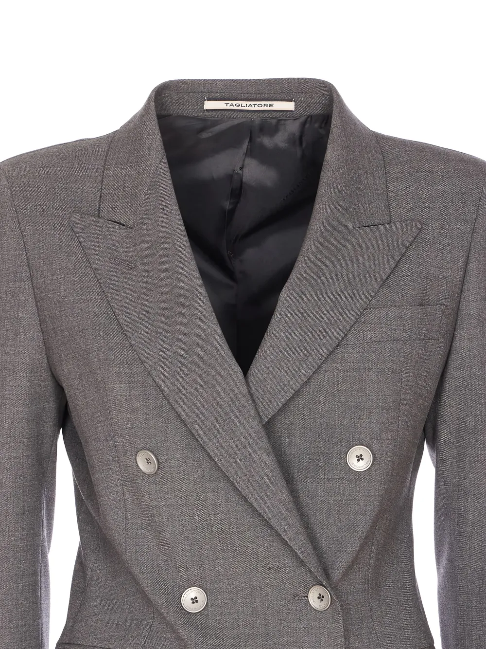 Tagliatore Double-breasted Jacket Flap Pockets In Gray